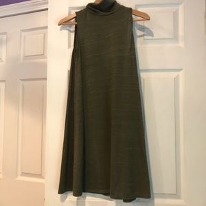 Missguided Green Turtleneck Sleeveless Dress